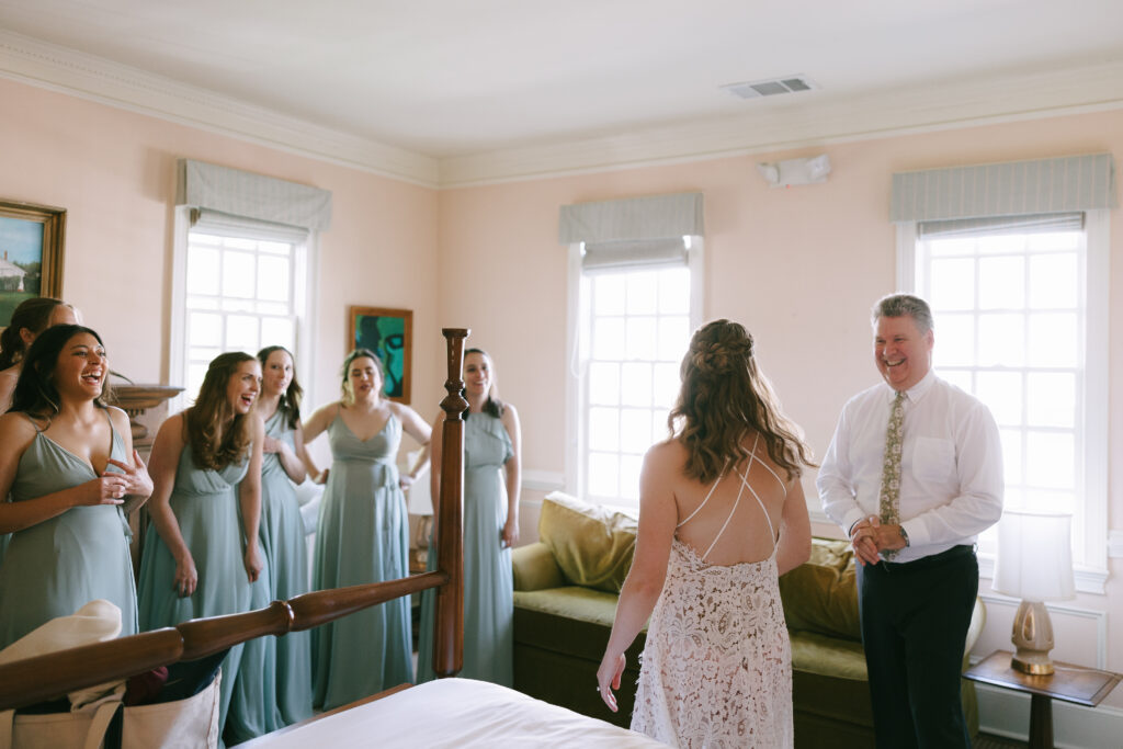 Bride and bridesmaids at the graduate athens hotel in the hoyt house